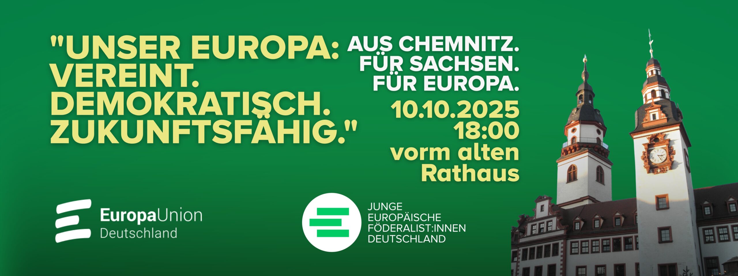 Einladung zur Kundgebung „Unser Europa: Vereint. Demokratisch. Zukunftsfähig.“